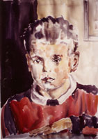 Junge 001, Portrait, Pastell